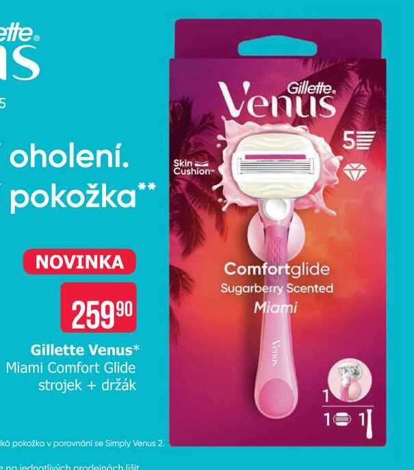 Gillette Venus Miami Comfort Glide strojek + držák 