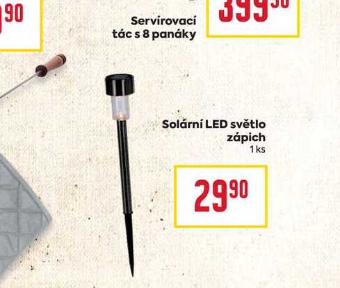 Solární LED světlo zápich 1 ks