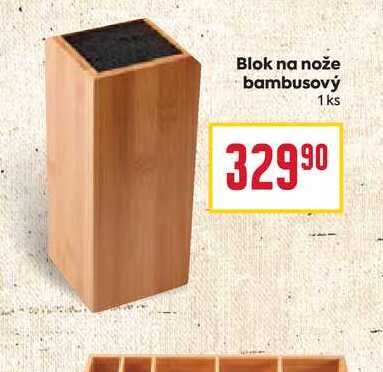 Blok na nože bambusový 1ks