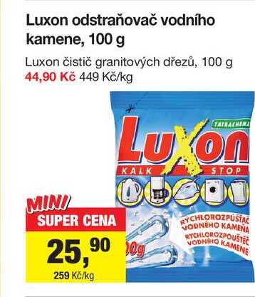 Luxon odstraňovač vodního kamene, 100 g 