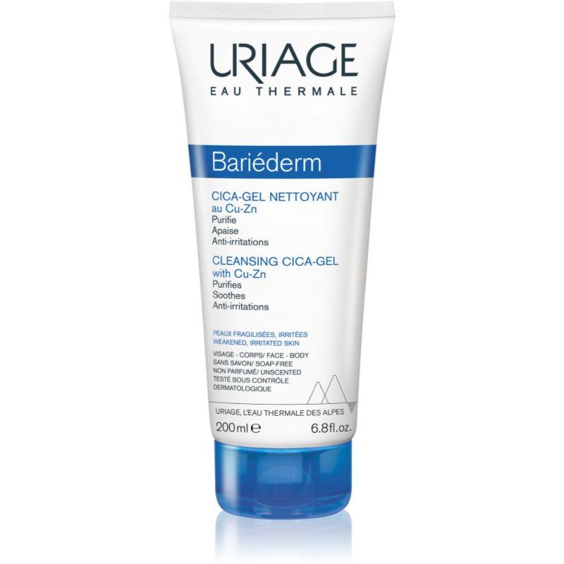 Uriage Bariéderm Cica Cleansing Gel with Copper-Zinc zklidňující čisticí gel na popraskanou pokožku 200 ml