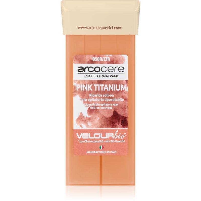 Arcocere Professional Wax Pink Titanium epilační vosk roll-on náhradní náplň 100 ml