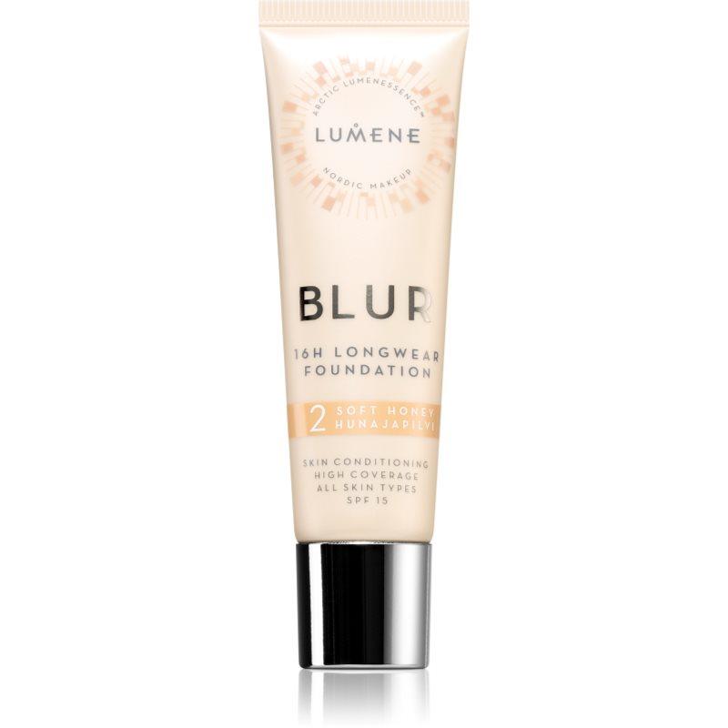 Lumene Blur 16h Longwear dlouhotrvající make-up SPF 15 odstín 2 Soft Honey 30 ml