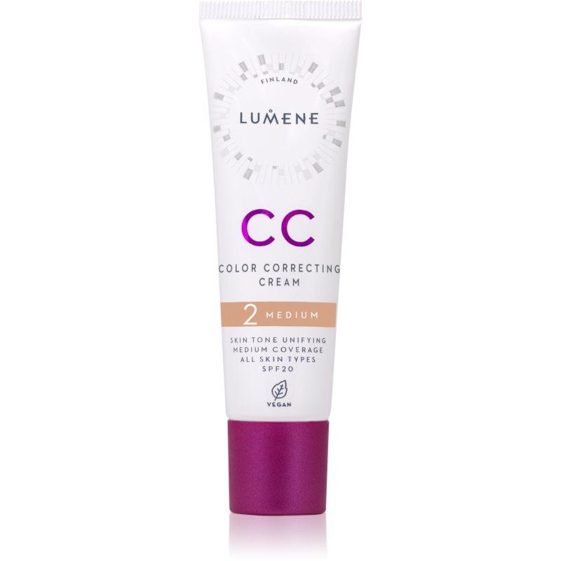 Lumene CC Color Correcting Cream CC krém pro jednotný tón pleti SPF 20 odstín 2 Medium 30 ml
