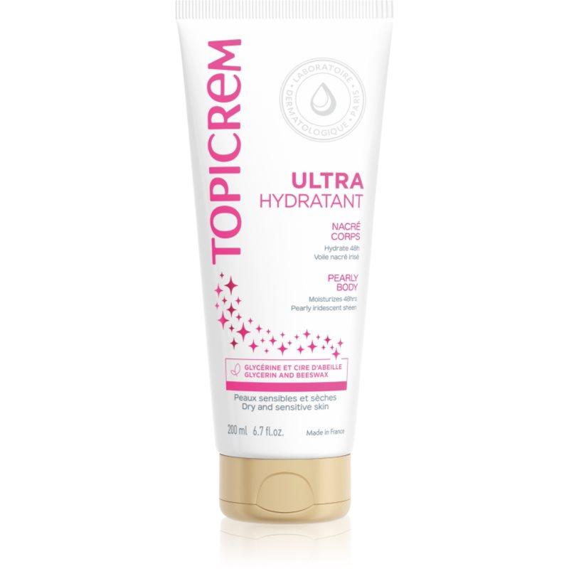 Topicrem UH BODY Ultra-Moisturizing Pearly Body tělové mléko na citlivou pokožku s perleťovým leskem 200 ml