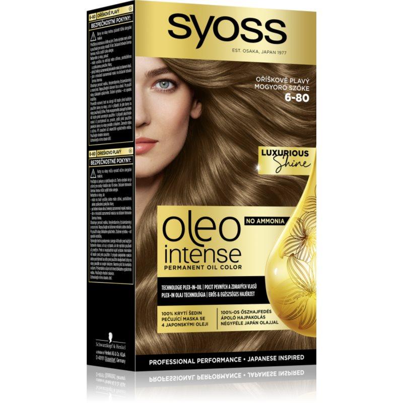 Syoss Oleo Intense permanentní barva na vlasy s olejem odstín 6-80 Oříškově plavý 1 ks