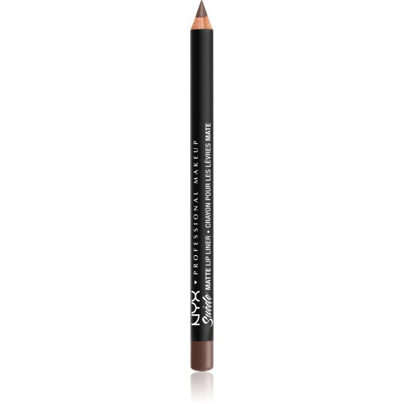 NYX Professional Makeup Suede Matte Lip Liner matná tužka na rty odstín 21 Brooklyn Thorn 1 g