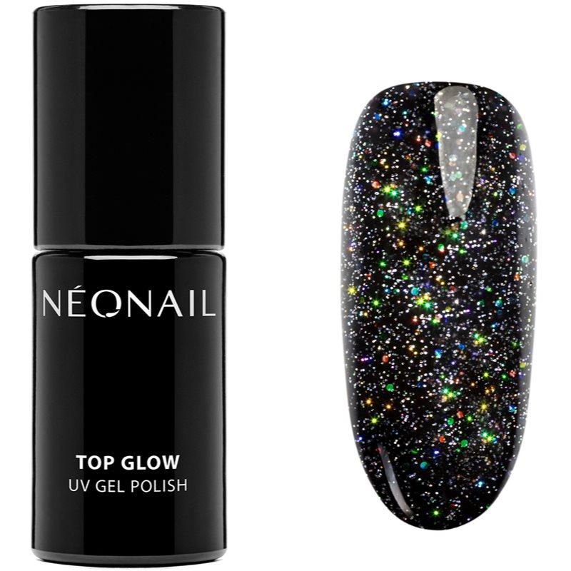 NEONAIL Top Glow gelový vrchní lak na nehty odstín Multicolor Holo 7.2 ml