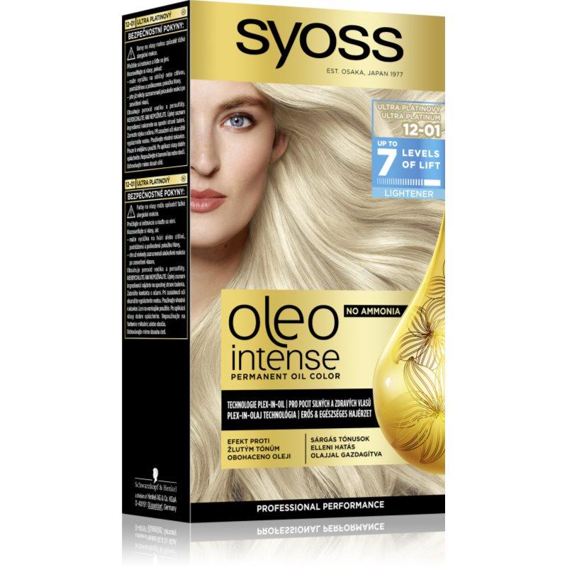 Syoss Oleo Intense permanentní barva na vlasy s olejem odstín 12-01 Ultra platinový 1 ks
