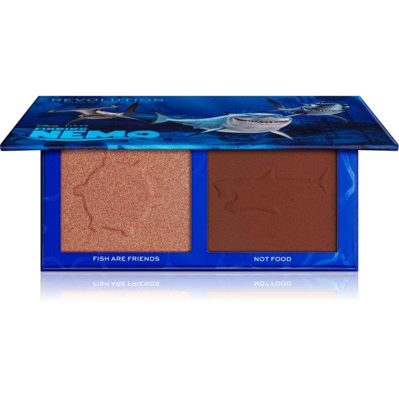 Makeup Revolution X Finding Nemo rozjasňující a bronzující paletka odstín Fish Are Friends 9 g