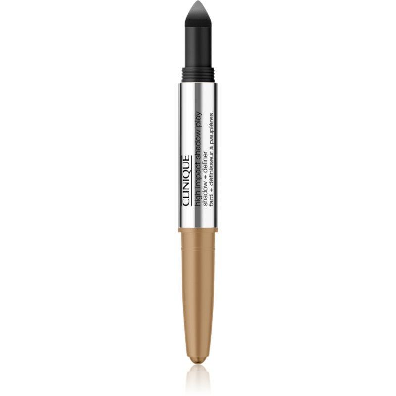 Clinique High Impact Shadow Play™ Shadow & Definer oční stíny v tužce duo odstín Sparkling wine + Caviar 1.9 g