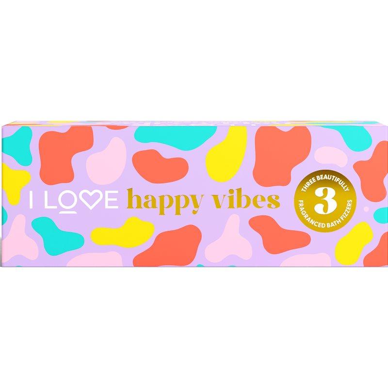 I Love Special Moments Happy Vibes koupelová bomba vůně Mango, Grapefruit, Peach 3x150 g