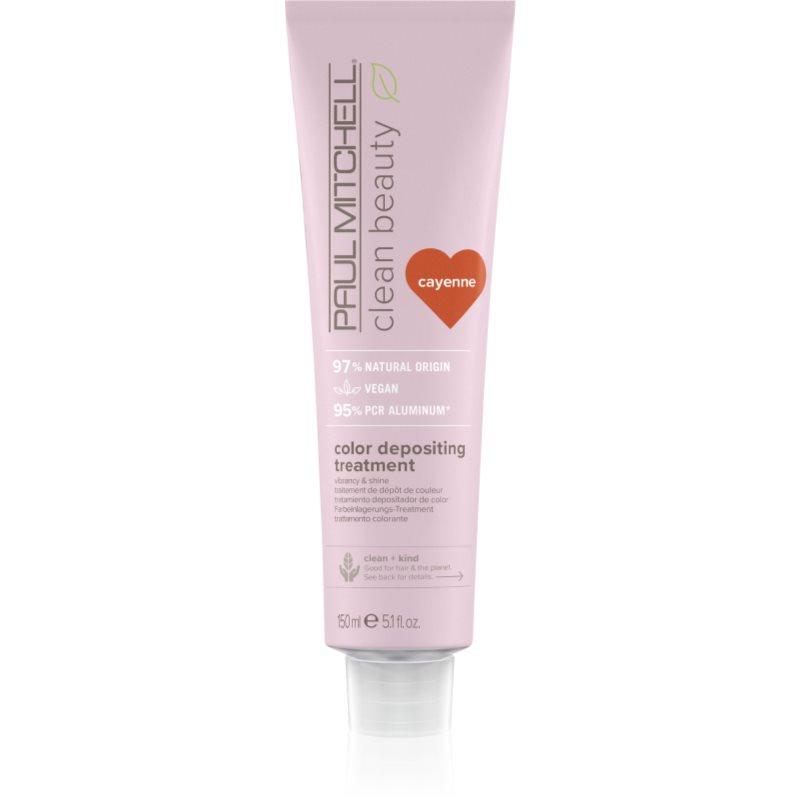 Paul Mitchell Clean Beauty Color Depositing Treatment vyživující maska pro barvené vlasy odstín Cayenne 150 ml