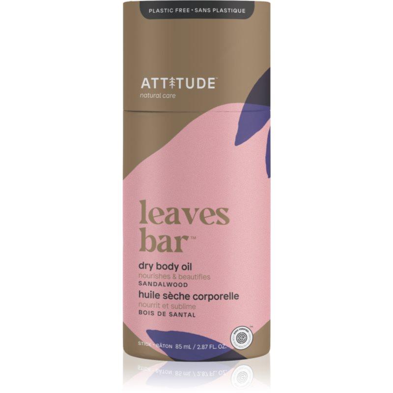 Attitude Leaves Bar Dry Body Oil tuhý tělový olej Sandalwood 85 g