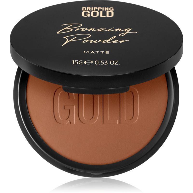 Dripping Gold Luxury Tanning Bronzing Powder kompaktní bronzující pudr na tělo a obličej odstín Matte 15 g