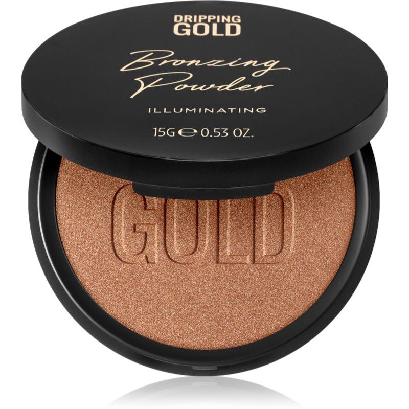 Dripping Gold Luxury Tanning Bronzing Powder kompaktní bronzující pudr na tělo a obličej odstín Illuminating 15 g