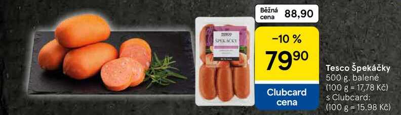 Tesco špekáčky, 500 g, balené