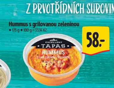  Hummus s grilovanou zeleninou 175 g  