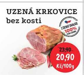 UZENÁ KRKOVICE bez kosti Z ČESKÉ SKALICE 100% 100g 