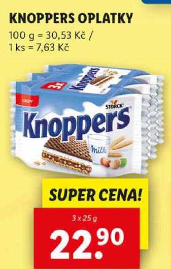 KNOPPERS OPLATKY, 3x 25 g