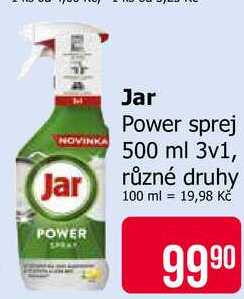 Jar Power sprej 500 ml 3v1, různé druhy 