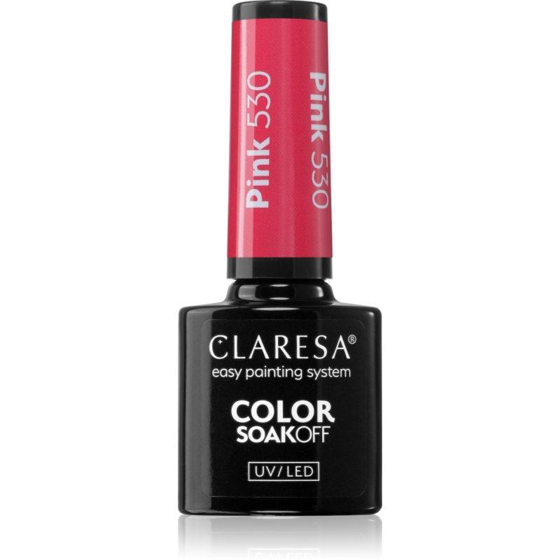 Claresa SoakOff UV/LED Color Rainbow Explosion gelový lak na nehty odstín Pink 530 5 g
