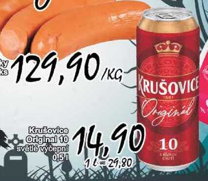 Krušovice Original 10 světlé výčepní 0,5l