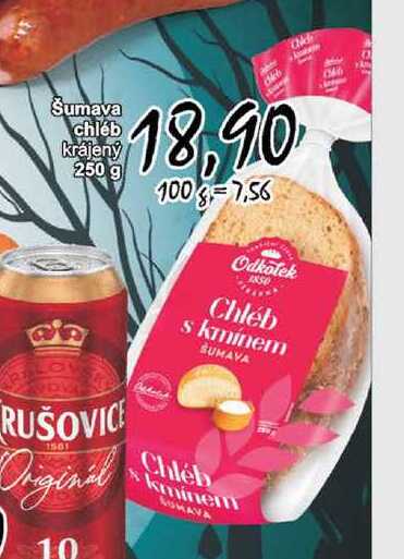 Šumava chléb krájený 250 g