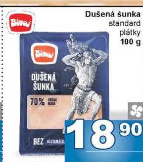 Dušená šunka standard plátky 100 g