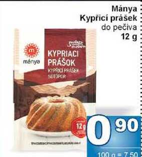 Mánya Kypřící prášek do pečiva 12 g