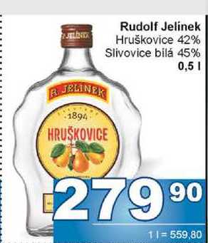 Rudolf Jelínek Hruškovice 42% 0,5l