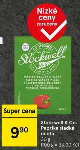 Stockwell & Co. Paprika sladká mletá, 30 g 