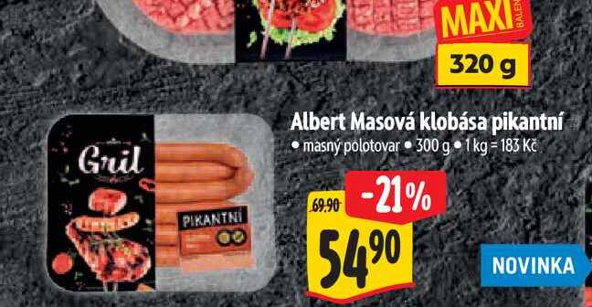  Albert Masová klobása pikantní 300 g 