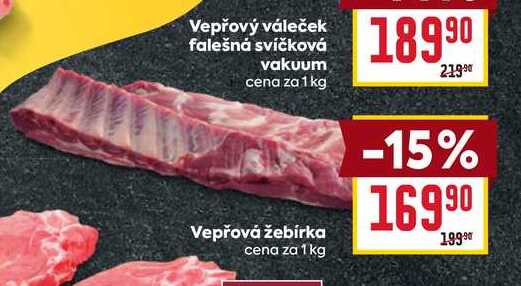 Vepřová žebírka cena za 1kg