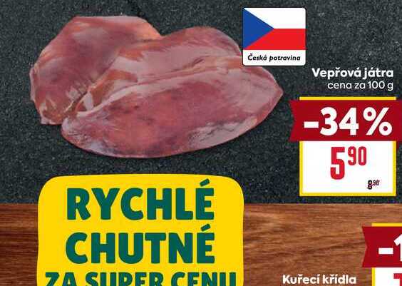 Vepřová játra cena za 100 g 