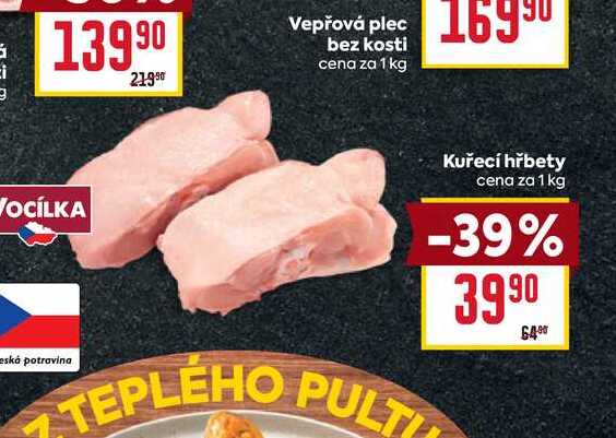 Kuřecí hřbety cena za 1 kg
