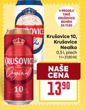 Krušovice Nealko 0,51, plech 