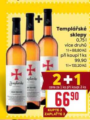 Templářské sklepy 0,75l 