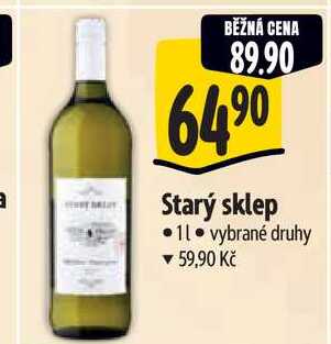  Starý sklep  cena s aplikací 