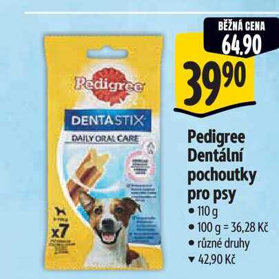   Pedigree Dentální pochoutky pro psy 110g  