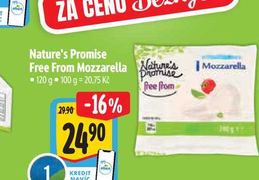   Nature's Promise Free From Mozzarella 120 g