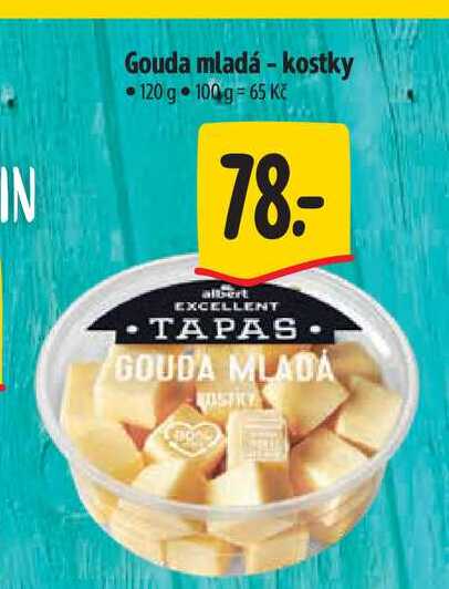  Gouda mladá - kostky 120 g 
