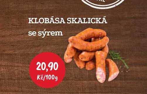 KLOBÁSA SKALICKÁ se sýrem 100g 