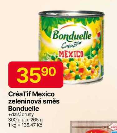Bonduelle Créatif zeleninová směs v mírně slaném nálevu 300g, vybrané druhy