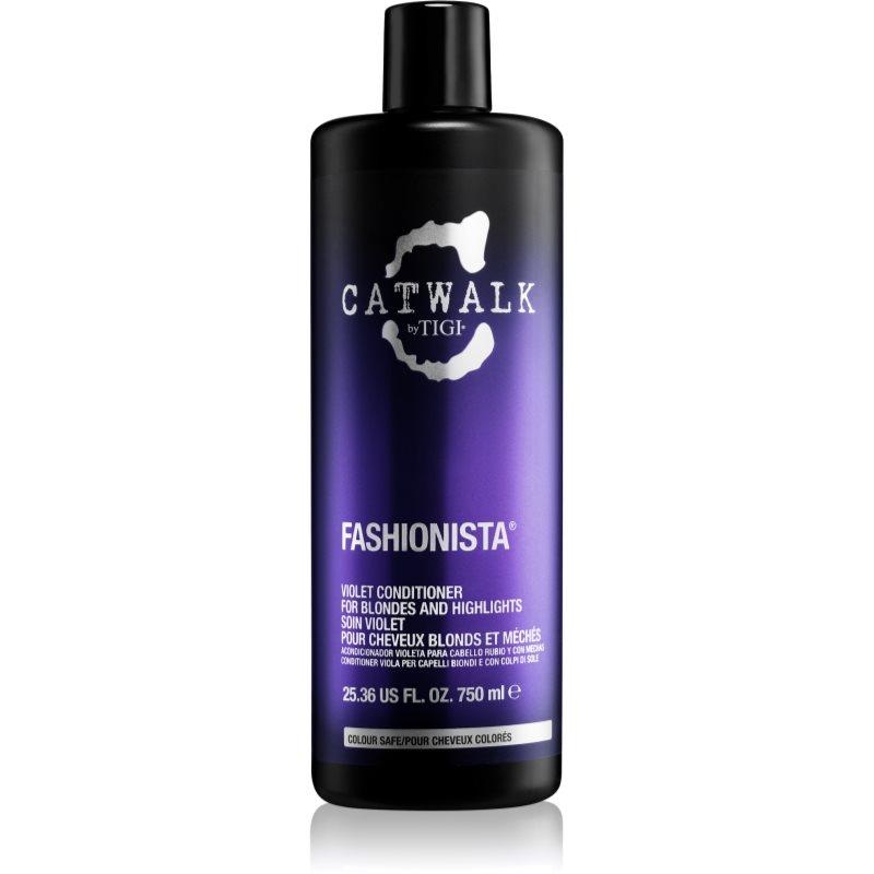 TIGI Catwalk Fashionista fialový kondicionér pro blond a melírované vlasy 750 ml