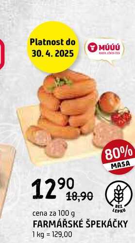 Farmářské špekáčky 100g