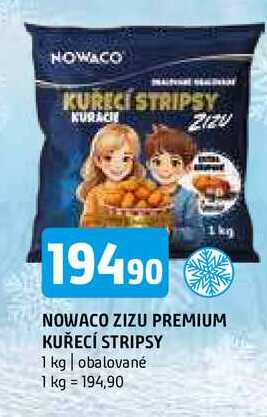 Nowaco zizu premium kuřecí stripsy 1 kg obalované