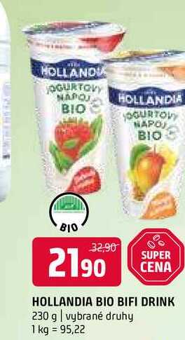 Hollandia bio bifi drink 230 g vybrané druhy