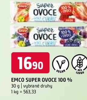 Emco super ovoce 100% 30g vybrané druhy