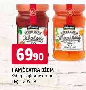 Hamé extra džem 340 g vybrané druhy 